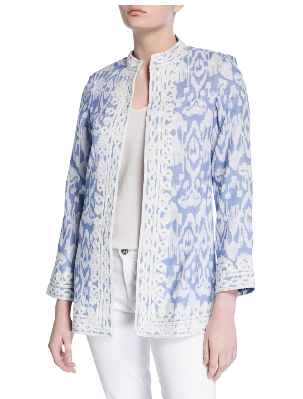 Blazer Jean store Jacket with Ikat Print